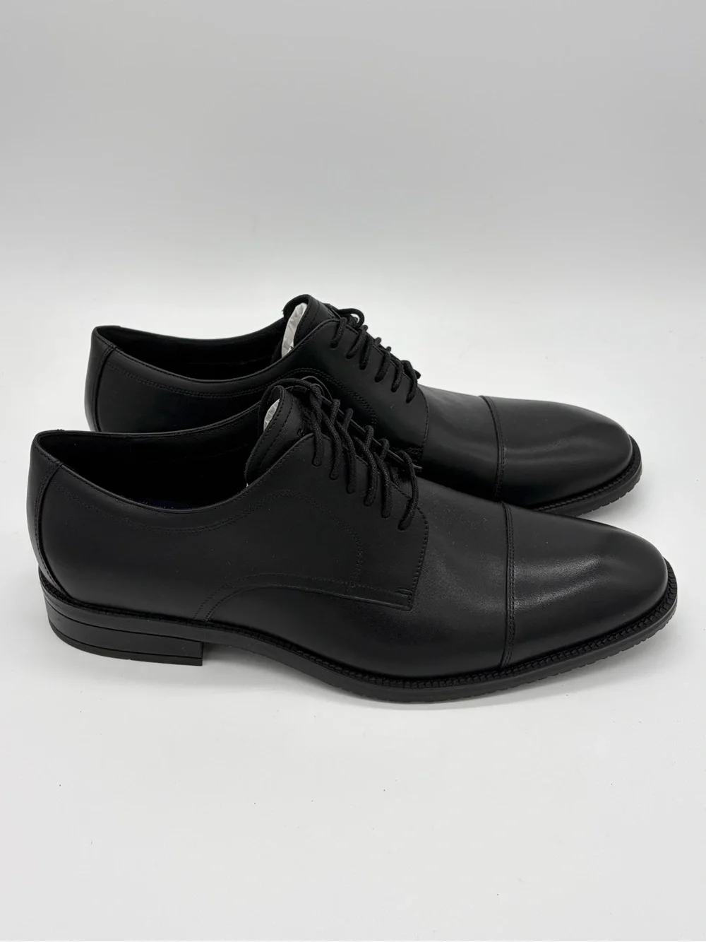Cole Haan Black Cap-Toe Derby Dress Shoes